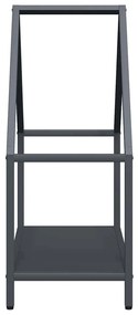 vidaXL Ράφι για καυσόξυλα Ανθρακί 60x25x60 cm Ατσάλι ψυχρής έλασης
