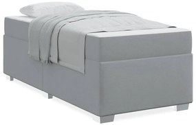 vidaXL Σκελετός Κρεβατιού Άλλο Ανοιχτό γκρι 100 x 200 cm ύφασμα
