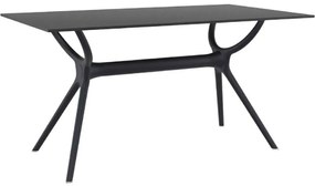 Τραπέζι Air 140Χ80Εκ. Black Laminate 12Mm
