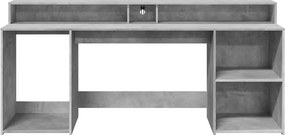 vidaXL Desk Γκρι Σκυροδέματος 200 x 55 x 91 cm Engineered Wood