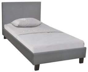 Κρεβάτι Wilton Ε8060,F2 97x203x89cm Για Στρώμα 90x190cm Grey Μονό Wood, Fabric