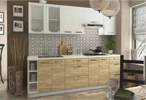CHARLOTΤE Πάνω Ντουλάπι 60x30.5x71.8εκ με μεταλλικά χερούλια Λευκό