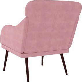 vidaXL Πολυθρόνα Ροζ 63 x 76x 80 εκ. Βελούδινη