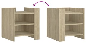 vidaXL Κομοδίνο Sonoma Δρυς 45x50x50 εκ. από Επεξεργασμένο Ξύλο