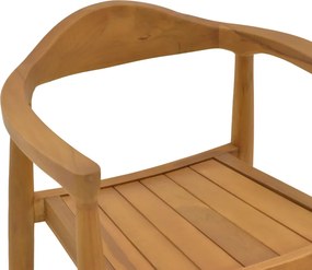 Πολυθρόνα Ganny pakoworld teak ξύλο σε φυσική απόχρωση 59x56x71εκ
