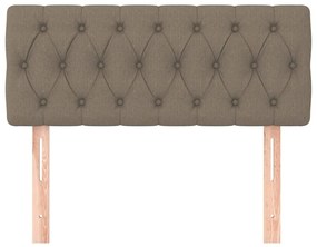 Κεφαλάρι Κρεβατιού Taupe 90x7x78/88 εκ. Υφασμάτινο - Μπεζ-Γκρι