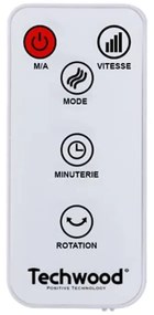 Ανεμιστήρας πύργου Techwood TVC-981T, 40W, ταλάντωση, 3 ταχύτητες, χρονοδιακόπτης, λευκό