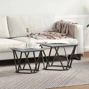 vidaXL Σετ βοηθητικά τραπεζάκια 2 pcs Γκρίζο Σονομα