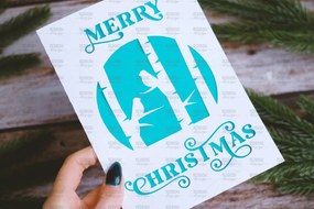 Σετ των 2 Intra απο ξύλο plywood 3mm-4mm πάχος Πρότυπο ευχετήριας κάρτας Χριστουγέννων Δίασταση 15x15 cm INTRAFABR-107971480