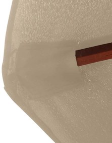 vidaXL Ομπρέλα Κήπου Χρώμα Taupe 350 εκ. με Ξύλινο Ιστό