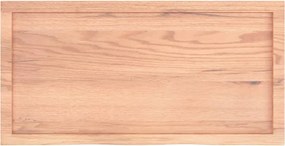 vidaXL Πάγκος Μπάνιου Αν. Καφέ 100x50x(2-4) εκ. Επεξεργ. Μασίφ Ξύλο