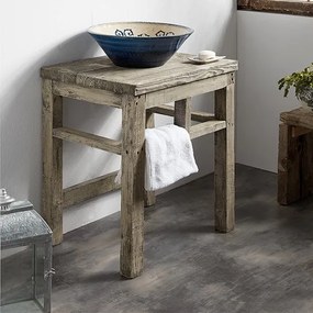 Furnibath Polymnia Solid Wood - Παγκος Επιπλου Μπανιου Χειροποίητος - 80 εκ.