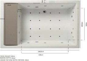 Acrilan Olympia - Ακρυλική Μπανιέρα 200x140 εκ - Maxxcoat