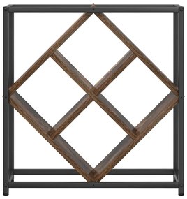 vidaXL Ραφιέρα Κρασιού Καπνιστή Δρυός 51x18x52,5 εκ. Κατασκευασμένο Ξύλο