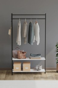 Stewehome Επιδαπέδιος μεταλλικός κρεμάστρας ρούχων με ράφι μοντέρνου στιλ