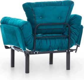 Πολυθρόνα Πετρόλ Πράσινο NITTA SINGLE 70x95x85