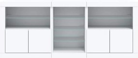 vidaXL Μπουφές με Φώτα LED Λευκός 181,5 x 37 x 67 εκ.