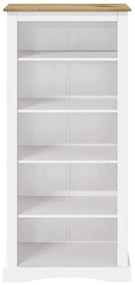 vidaXL Βιβλιοθήκη 5 Επ. Μεξικ. Στιλ Corona Λευκό 81x40x170 εκ.