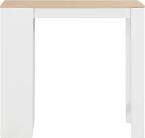vidaXL Τραπέζι Μπαρ με Ράφι Λευκό 110 x 50 x 103 εκ.