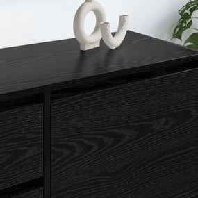 vidaXL Ντουλάπι TV Μαύρη Οξυά 100 x 36 x 49.5 εκ Επεξεργασμένο ξύλο