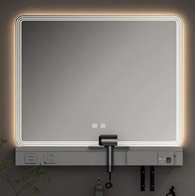 Καθρέπτης μπάνιου GREYS 80 LED Light Grey 80X60 εκ. 80x5x60 εκ.