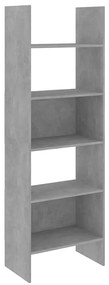 vidaXL Βιβλιοθήκη Γκρι Σκυροδέματος 60 x 35 x 180 εκ. από Επεξ. Ξύλο