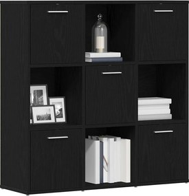 vidaXL Βιβλιοθήκη Μαύρη Δρυς 90x28x90 εκ. από Τεχνητό Ξύλο