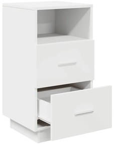 vidaXL Κομοδίνα 2 τμχ με 2 συρτάρια Λευκό 36x36x68 cm