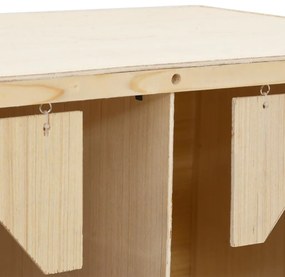 vidaXL Φωλιά για Κότες με 5 Θέσεις 117x33x38 εκ. από Μασίφ Ξύλο Πεύκου