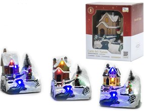Χριστουγεννιάτικο Σκηνικό Με Φως, Ήχο Και Κίνηση 12cm Σε 3 Σχέδια