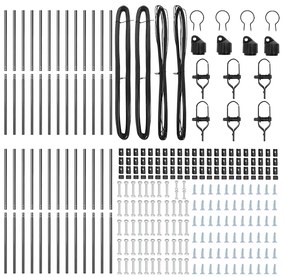 vidaXL Στύλος Περιφράξεων 26 pcs Γκρι 3.2 x 3.2 x 190 εκ Ατσάλι