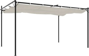 vidaXL Πέργκολα με Πτυσσόμενη Οροφή Κρεμ 395 x 292 x 230 εκ.
