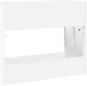 vidaXL Σχέδιο &amp; βάση αποθήκευσης με αποθήκευση Λευκό 65 x 24 x 50 εκ