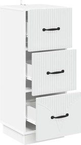 vidaXL Ντουλάπι με Συρτάρια Λευκό 33 x 34,5 x 87 εκ.