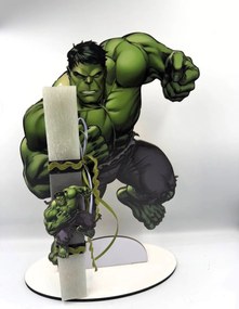 Τύπου Χάλκ -Hulk Avengers Αρωματική λαμπάδα ν.1 - Σετ Λαμπάδα και πλάτη με βάση