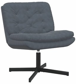 vidaXL Γυριστή Χαλαρωτική Καρέκλα Σκούρο γκρι 63 x 75 x 76 εκ Βελούδο