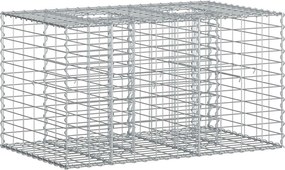 vidaXL Ανασηκωμένο κρεβάτι gabion Ασημί