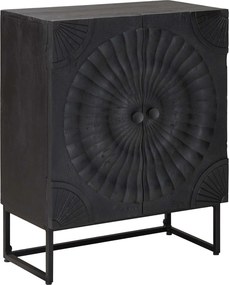 vidaXL Πλαϊνό γραφείο Μαύρο 55 x 30 x 70 εκ.