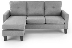 GERSON sofa with ottoman, color: grey