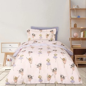 Σεντόνια Παιδικά 4913 (Σετ 3τμχ) Pink-Lilac Das Home Single 170x240cm 100% Cotton