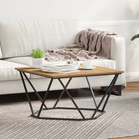 vidaXL Τραπεζάκι καφέ Ξύλο δρυός 80x80x45 cm