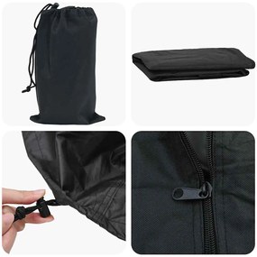 vidaXL Κάλυμμα Τραπέζης Πινγκ Πονγκ Μαύρο 165 x 70 x 185 εκ ύφασμα