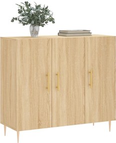 vidaXL Ντουλάπι Sonoma δρυς 90x34x80 εκ. Επεξεργασμένο Ξύλο
