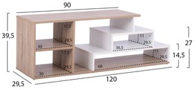 ΕΠΙΠΛΟ TV HUGH HM8764.01 120X29.5X39.5Y εκ. SONAMA  ΛΕΥΚΟ - HM8764.01