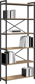 vidaXL Ράφι Βιβλίων 80 x 30 x 189,5 εκ Επεξεργασμένο Ξύλο Artisan Oak