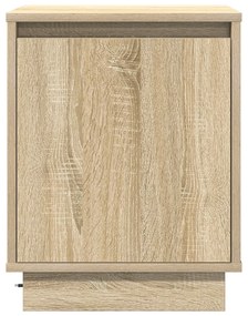 vidaXL Κομοδίνο με LED Φωτισμό Sonoma Oak 39x34,5x50 εκ