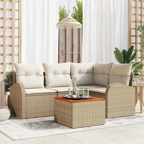 vidaXL Σετ Καναπέ Κήπου 5 pcs Beige, λευκό