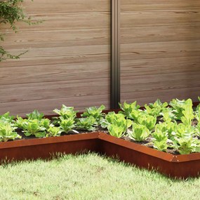 vidaXL Φράκτης σαλιγκαριών 4 pcs Σκ rusty 10 x 10 x 25 εκ