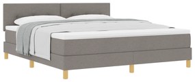 vidaXL Κρεβάτι με Κουβέρτα με Ματράζ Ταπέ 180x200 εκ. Ύφασμα