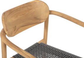 ΠΟΛΥΘΡΟΝΑ OSLO HM9636.08 ΞΥΛΟ TEAK ΦΥΣΙΚΟ &amp; ΣΧΟΙΝΙ--B’ΔΙΑΛΟΓΗΣ 55x54x80Yεκ.
